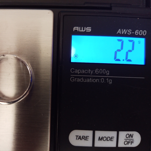 Silver CZ Cross Band Ring - Picture 3 of 6